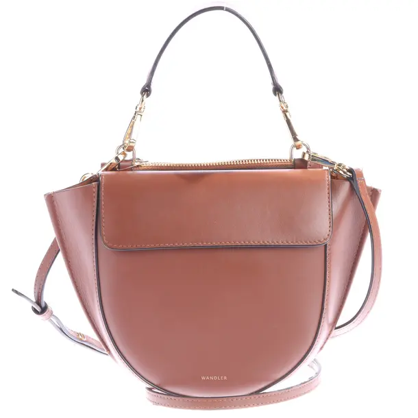 Schultertasche, in Braun, Leder, Wandler