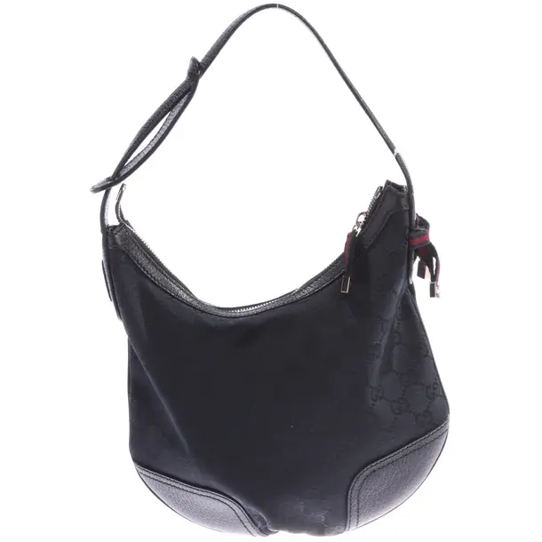 Schultertasche, in Schwarz, Viskose, Gucci