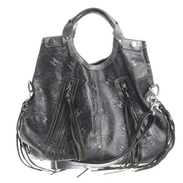 Handbag, in Blue, Leather, Hogan