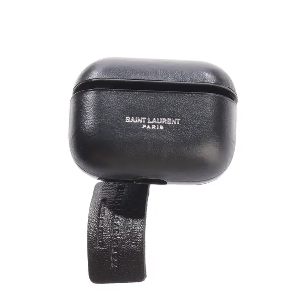 Airpod Case, in Black, Leather, Saint Laurent