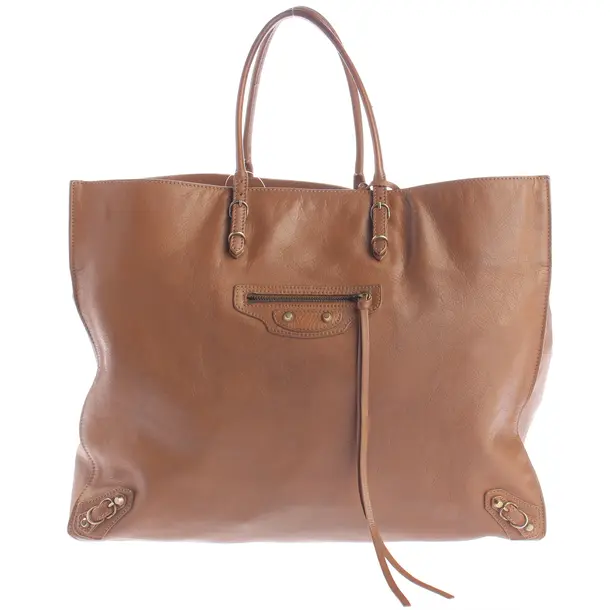 Shopper Bag, in Brown, Leather, Balenciaga