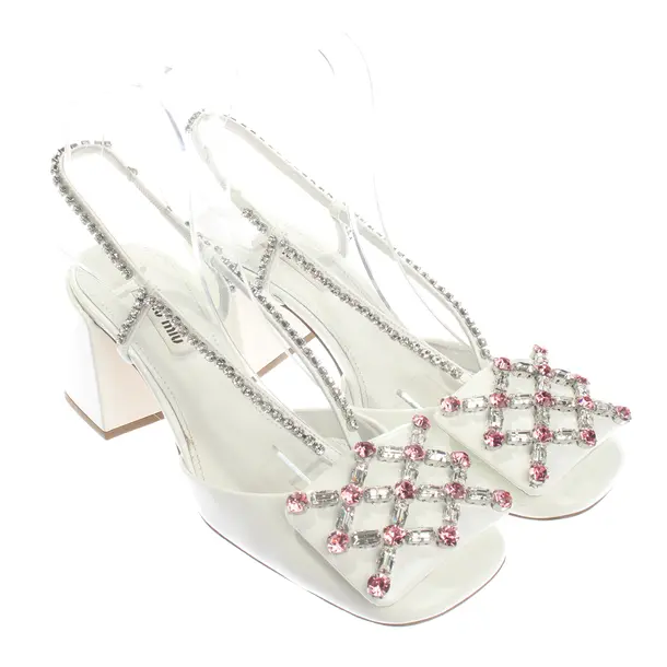 Sandali, in Bianco, Miu Miu