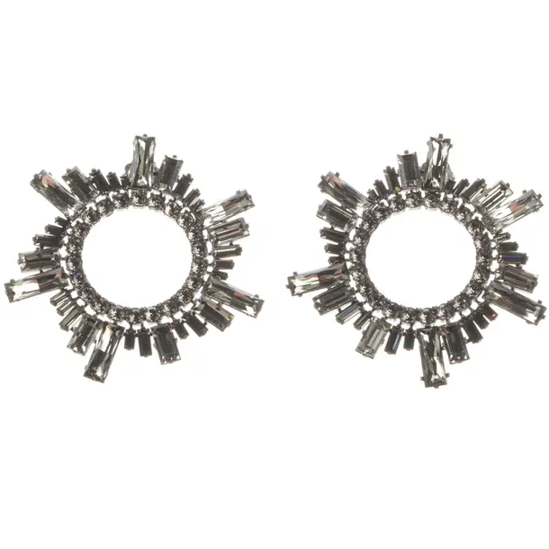 Ohrringe, in Silber, Metall (metallisch, metallisiert), Amina Muaddi