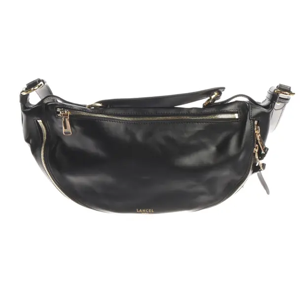 Shoulder Bag, in Black, Leather, Lancel