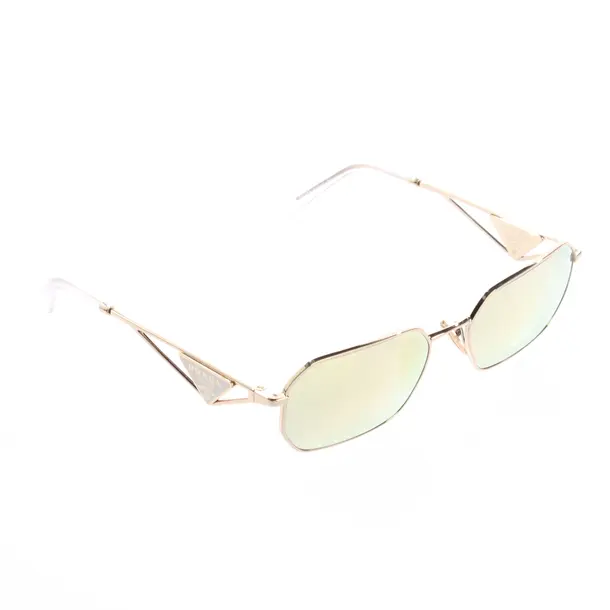 Sonnenbrille, in Gold, Kunststoff / Metall, Prada