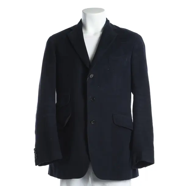 Blazer, in Navy, Cotton, Caruso