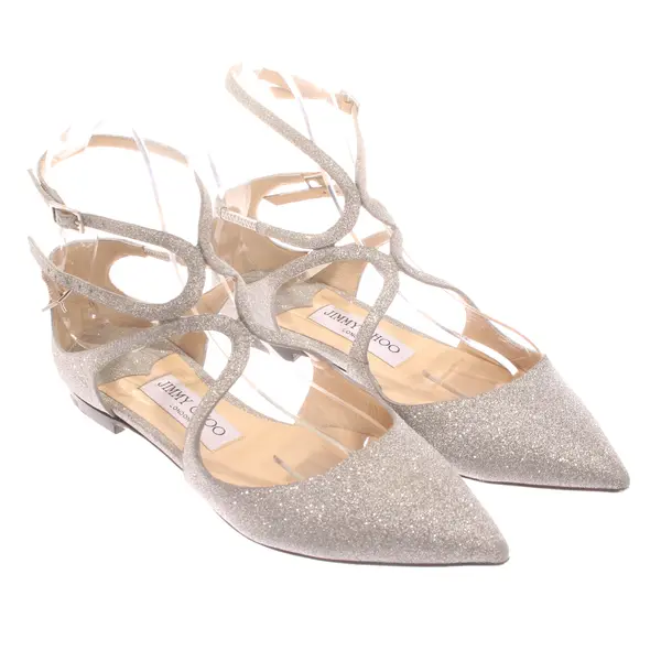 Ballerinas, in Silber, Jimmy Choo