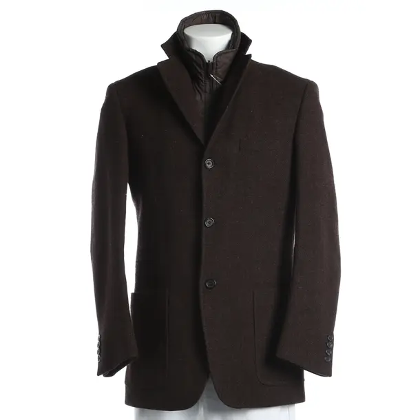Mid-Season Jacket, in Brown, Wool, Fay