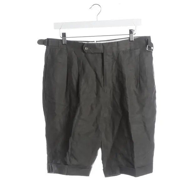 Bermudas, in Dark Green, Linen, Loro Piana