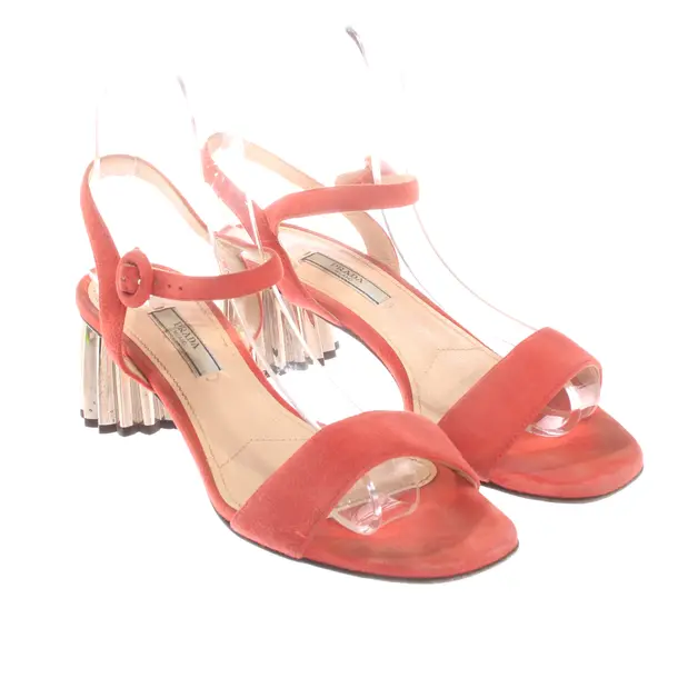 Sandaletten, in Hellrot, Prada
