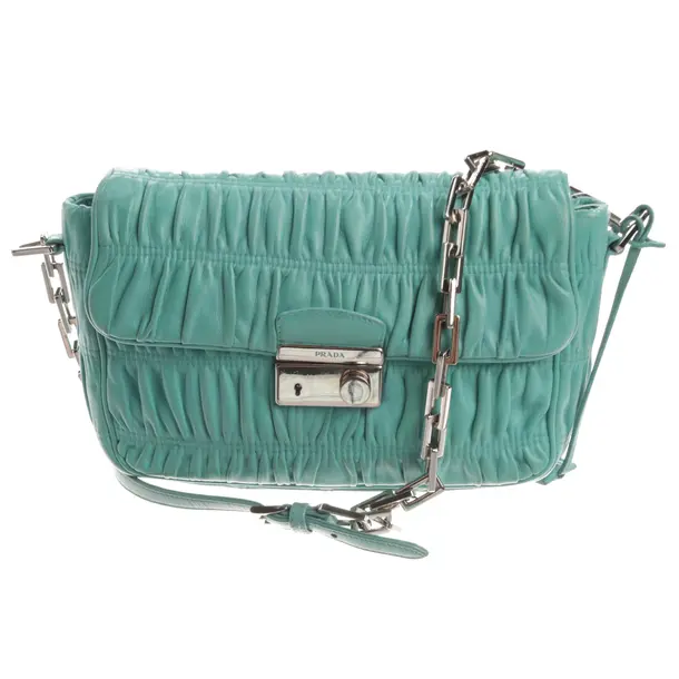 Borsa a cinture a tracolla, in Turchese, Pelle, Prada