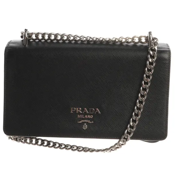Schultertasche, in Schwarz, Polyamid, Prada