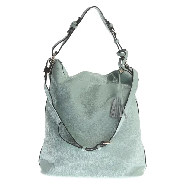 Schultertasche, in Hellblau, Leder, Coccinelle
