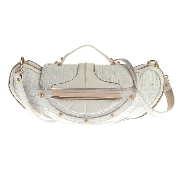 Schultertasche, in Weiß, Leder, Fendi