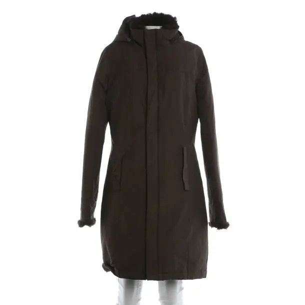 Winter Coat, in Dark Brown, Cotton, Woolrich