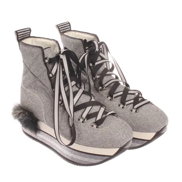 Ankle Boots, in Silver, Hogan