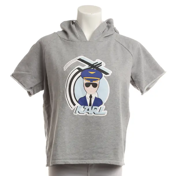 Shirt, in Grau, Baumwolle, Karl Lagerfeld
