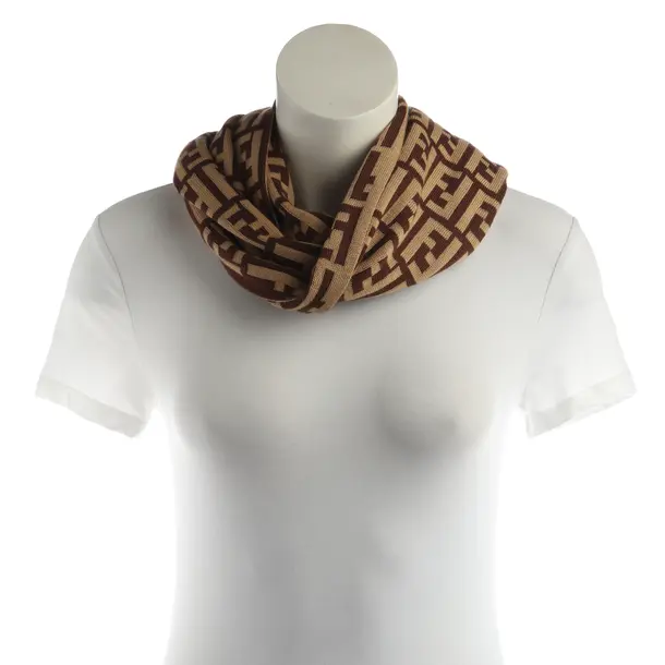 Sciarpa, in Marrone chiaro, Cotone, Fendi