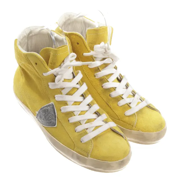 High-Top Sneakers, in Yellow, Philippe Model