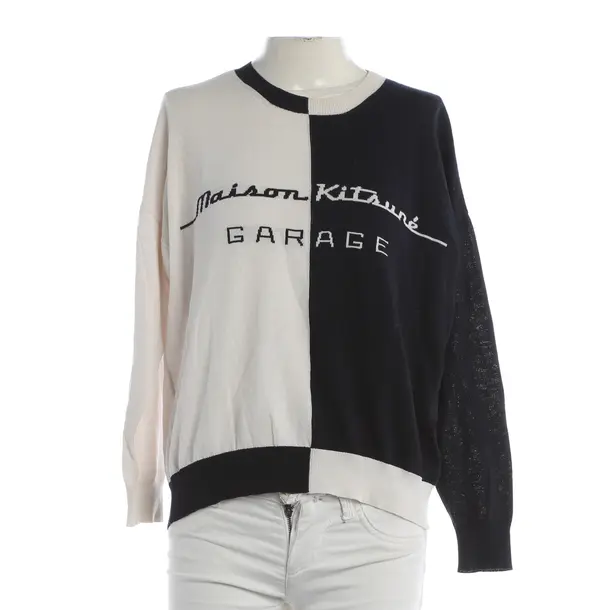 Jumper, in Navy, Cotton, Maison Kitsuné