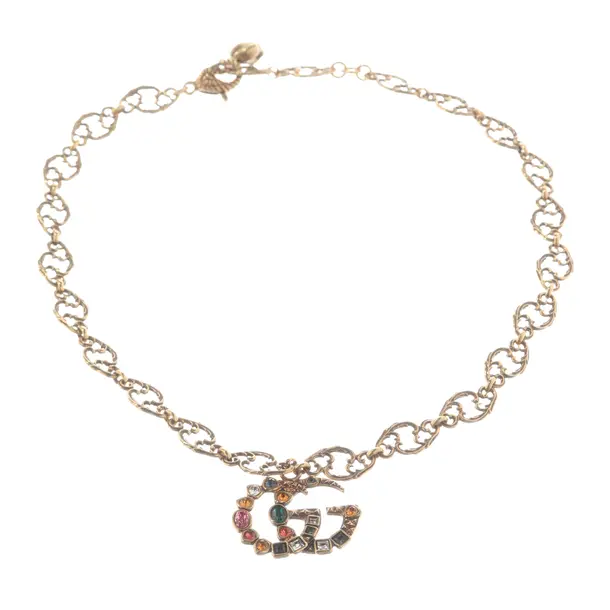 Necklace, in Multicolored, Metal (metallic, metallized), Gucci