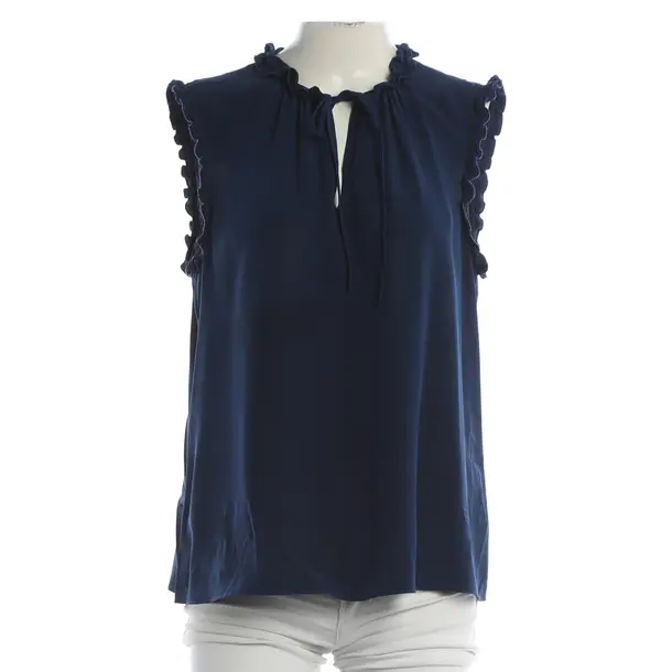 Top, in Navy, Silk, Tory Burch