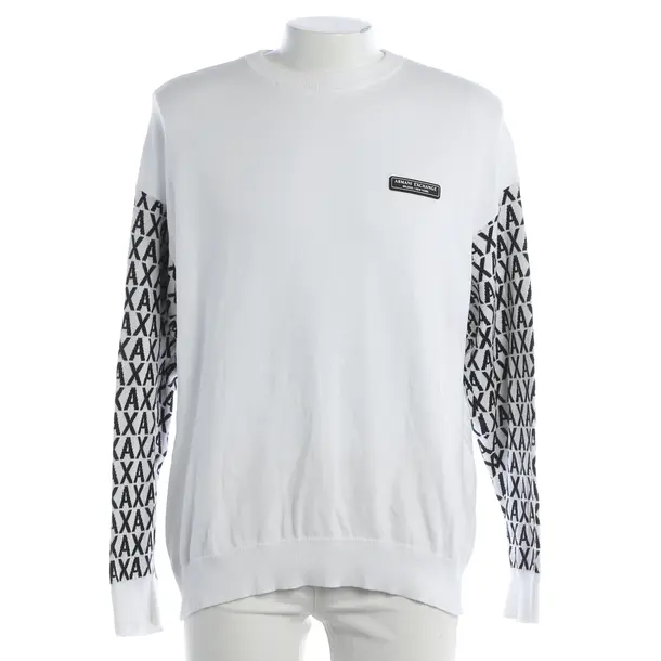Maglione, in Bianco, Cotone, Armani Exchange