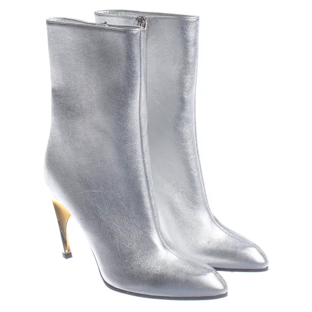 Ankle Boots, in Silver, Alexander McQueen