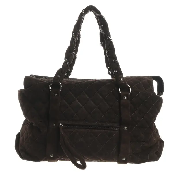 Schultertasche, in Dunkelbraun, Leder, Chanel