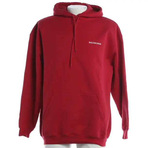 Hoodie, in Red, Cotton, Balenciaga