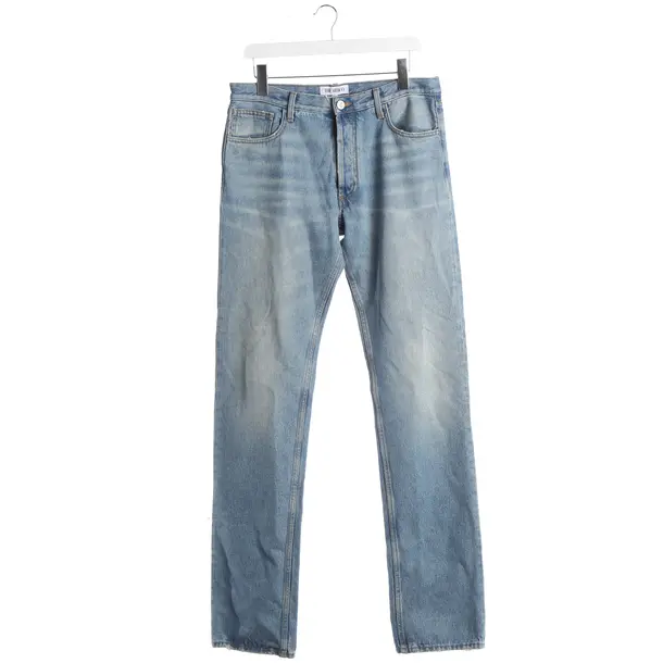 Straight Fit Jeans, in Blue, Cotton, The Attico