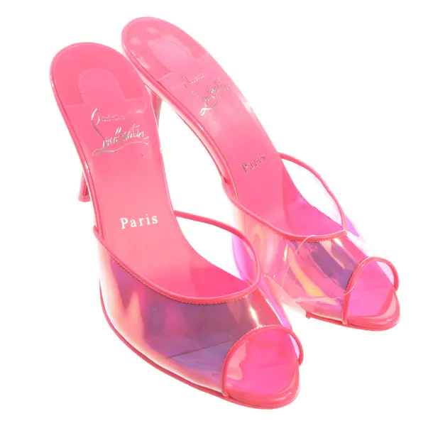 Heeled Sandals, in Neon Pink, Christian Louboutin
