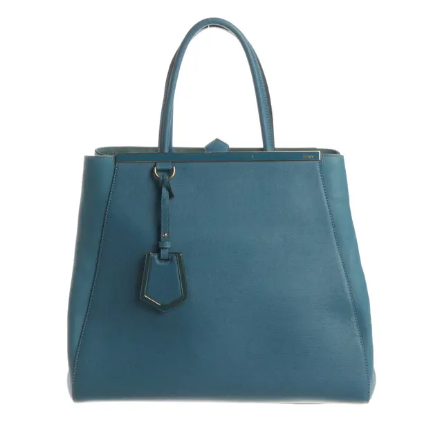 Handbag, in Blue, Leather, Fendi
