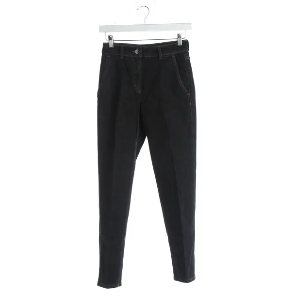 Jeans boyfriend, in Nero, Cotone, Peserico