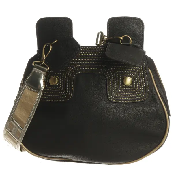 Shoulder Bag, in Black, Leather, Hogan
