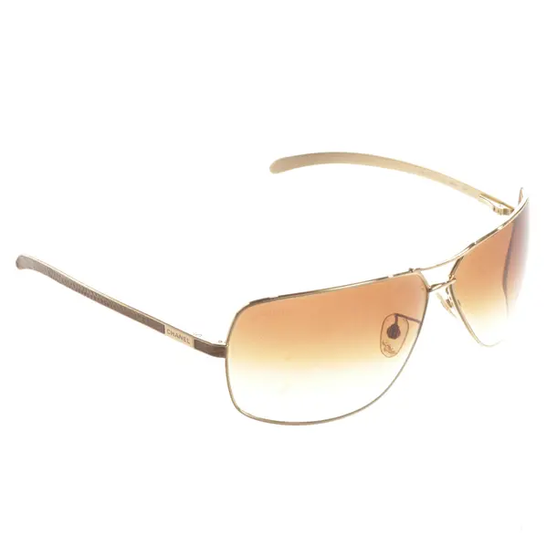 Sunglasses, in Gold, Synthetic / Metal, Chanel