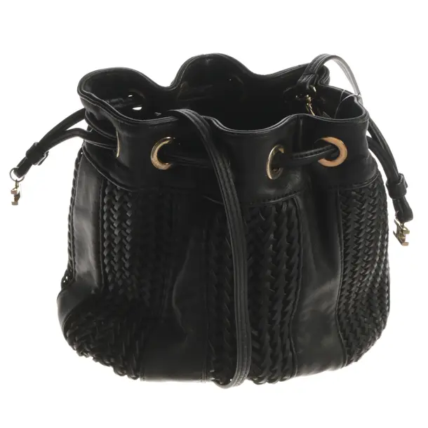 Shoulder Bag, in Black, Leather, Elisabetta Franchi