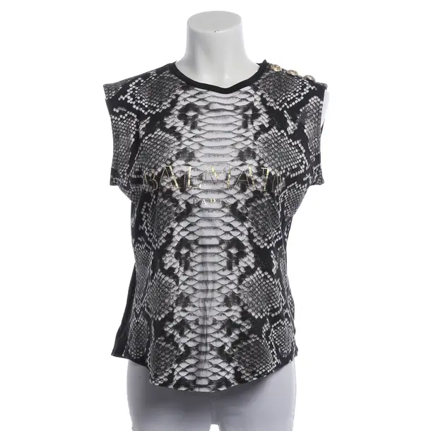Top, in Dark Gray, Cotton, Balmain