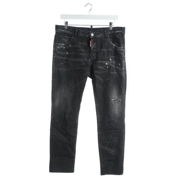 Straight Fit Jeans, in Dark Gray, Cotton, Dsquared