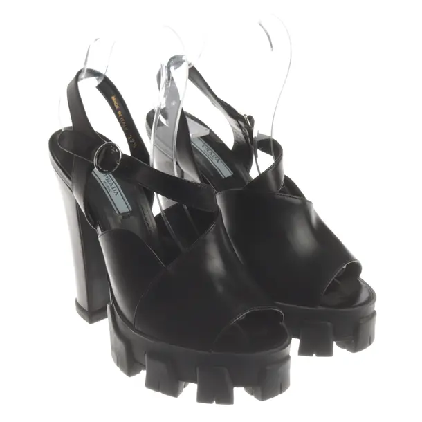 Heeled Sandals, in Black, Prada