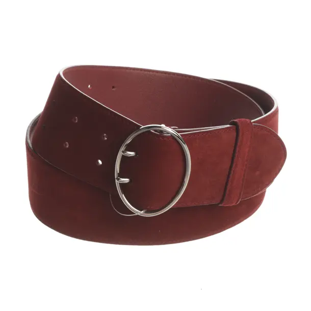 Belt, in Red, Leather, Prada
