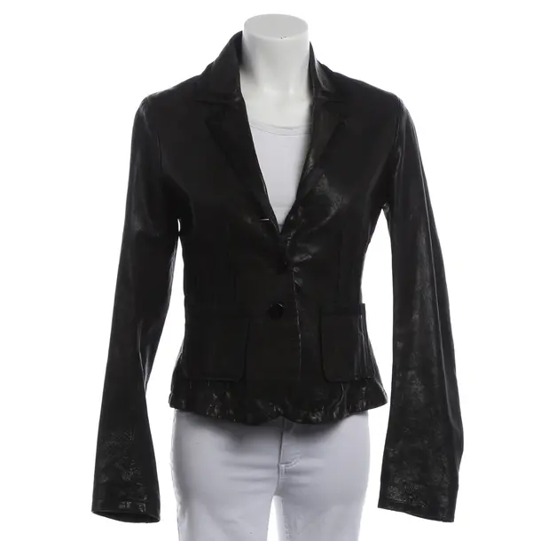 Lederjacke, in Schwarz, Leder, Patrizia Pepe