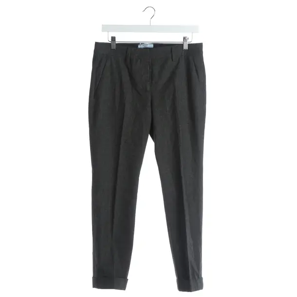 Pants, in Dark Gray, Wool, Prada