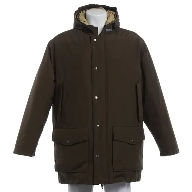 Winter Coat, in Olive Green, Cotton, Woolrich