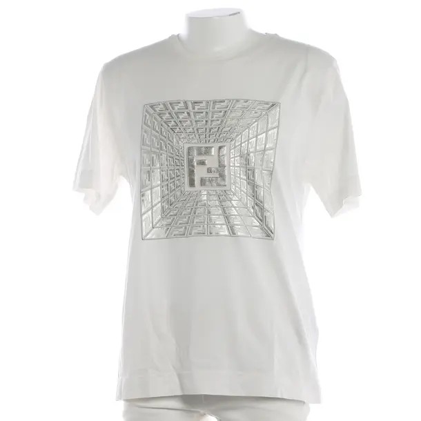 T-Shirt, in Weiß, Baumwolle, Fendi