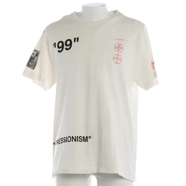 T-Shirt, in Beige, Baumwolle, Off-White