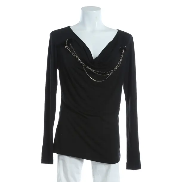 Long Sleeve Shirt, in Black, Viscose, Elisabetta Franchi