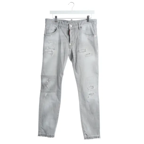 Straight Fit Jeans, in Light Gray, Cotton, Dsquared