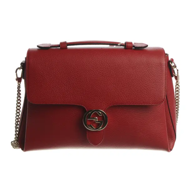 Shoulder Bag, in Red, Leder, Gucci