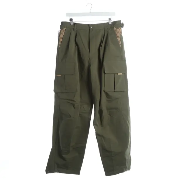 Pants, in Green, Cotton, Gucci